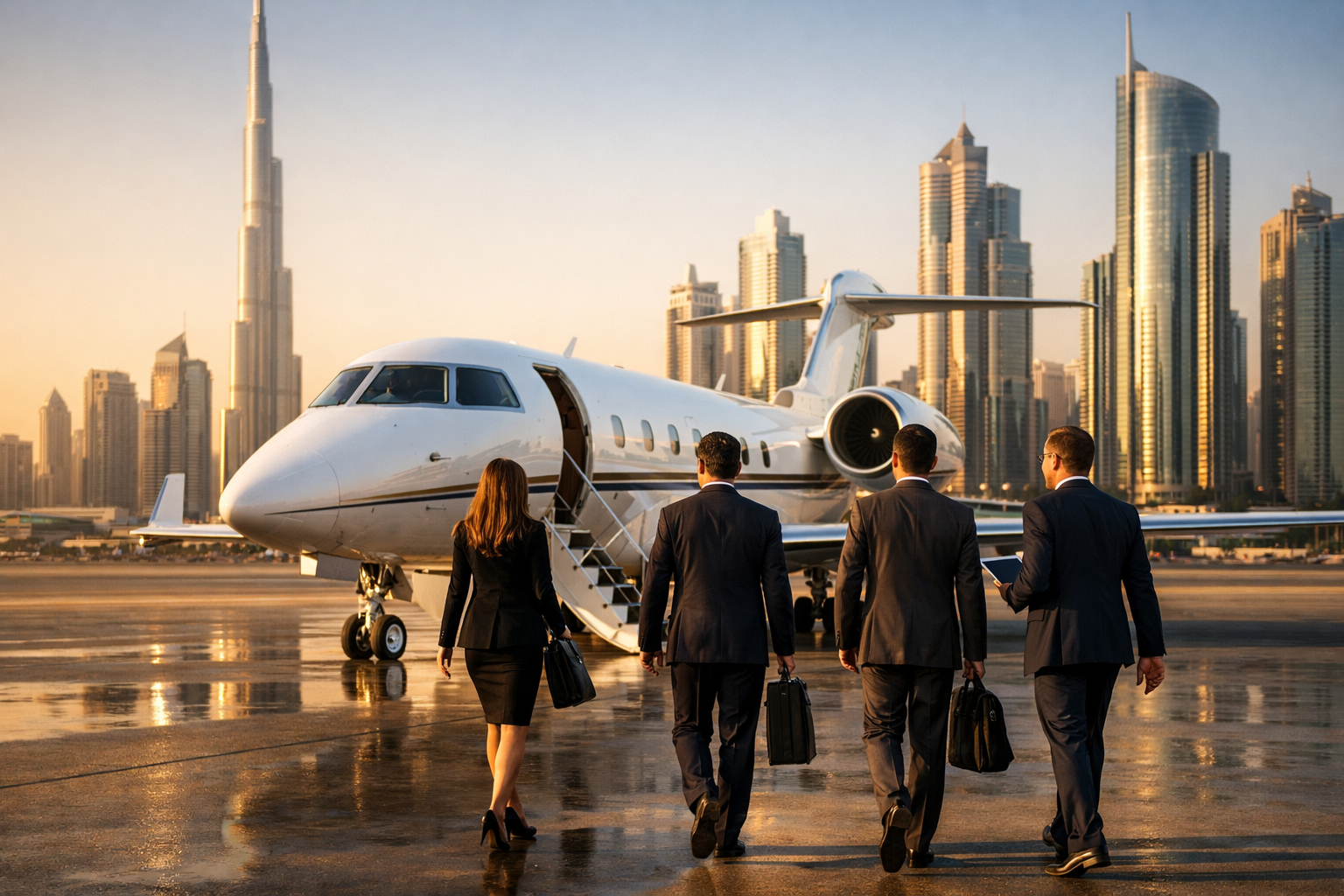 Executives on their way to luxury